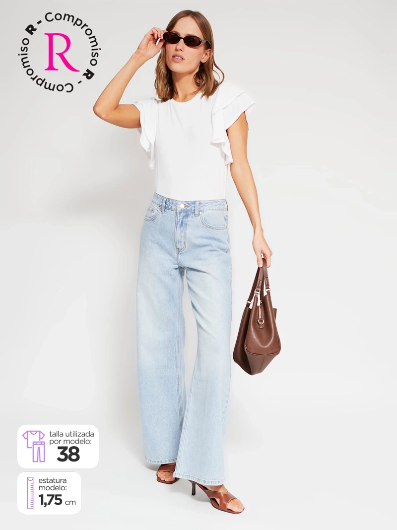 JEANS MUJER MARQUIS ALGODÓN WIDE LEG - 1