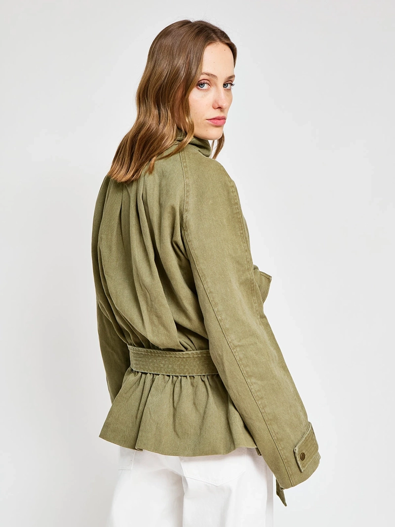 CHAQUETA MUJER MARQUIS ALGODÓN GABARDINA CINTURÓN - 2