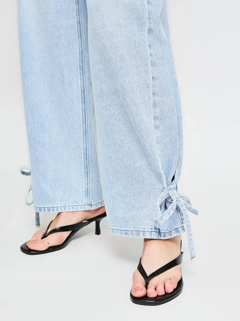 JEANS MUJER MARQUIS ALGODÓN STRAIGHT AMARRAS - 4