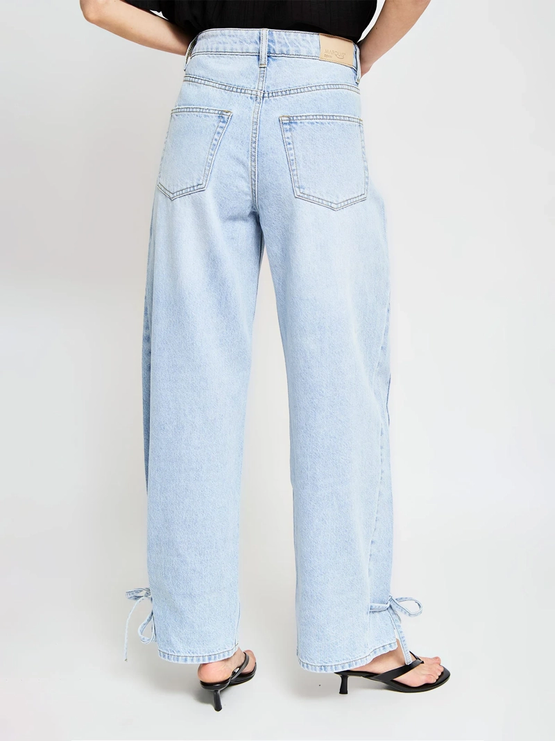 JEANS MUJER MARQUIS ALGODÓN STRAIGHT AMARRAS - 3
