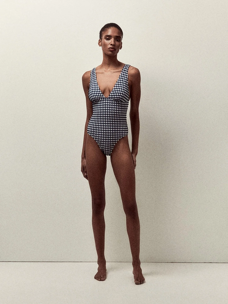 TRAJE DE BAÑO ENTERO MUJER SFERA VICHY  - 1