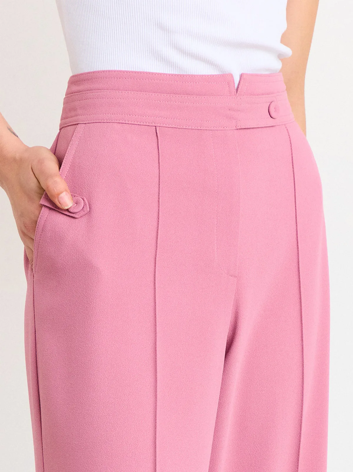 PANTALÓN MUJER IO LISO SASTRERO - 4