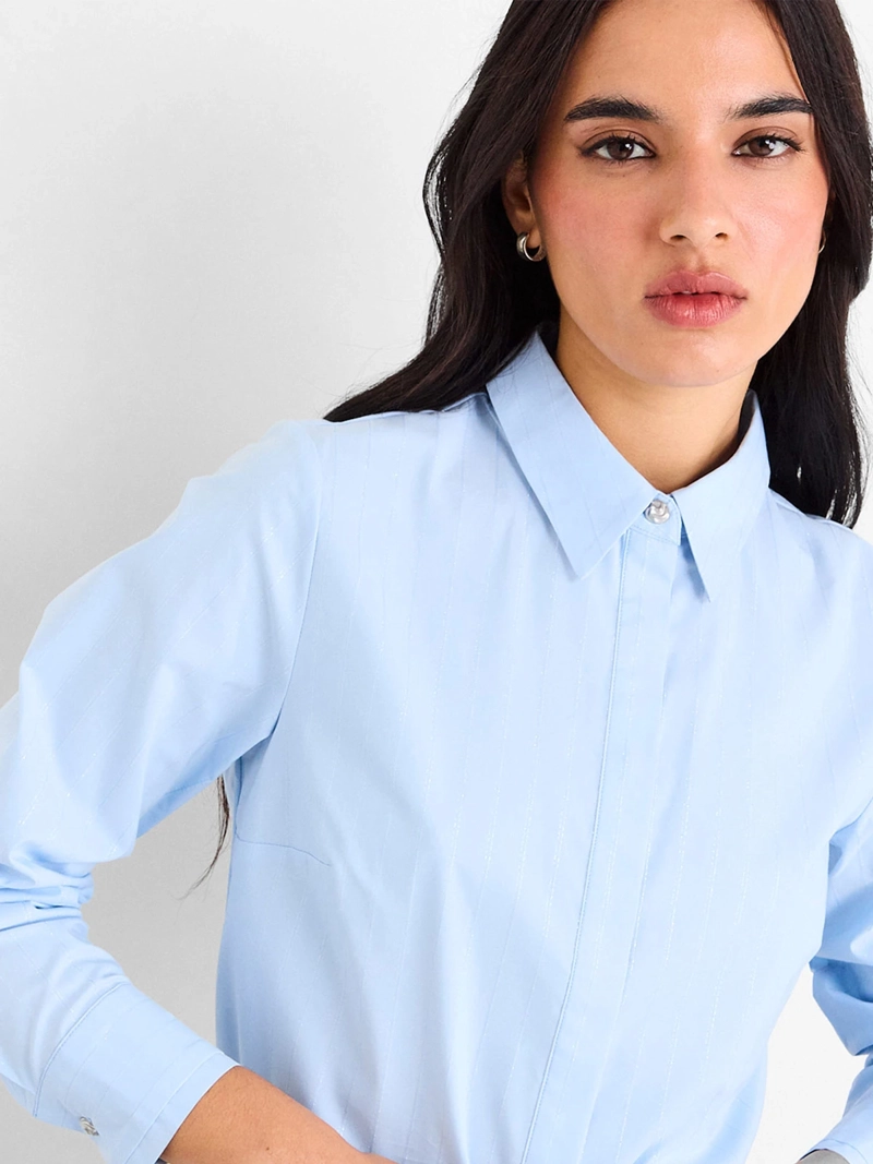 BLUSA MUJER IO POPELINA BOTONES METÁLICOS - 3