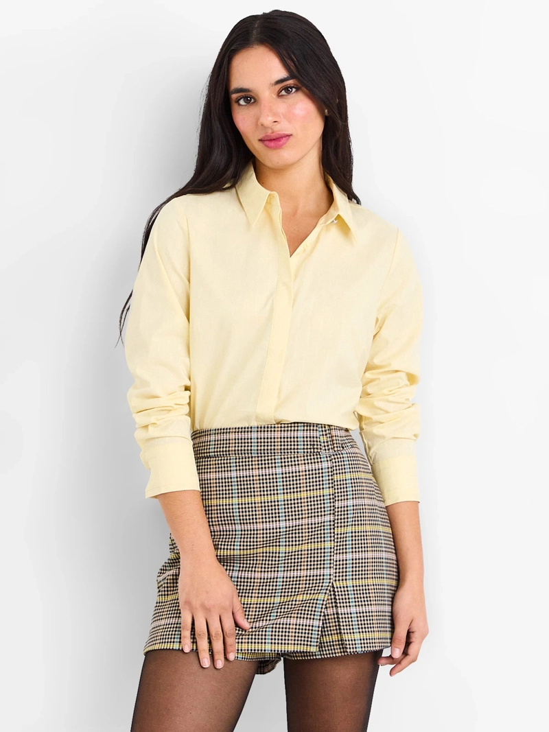 BLUSA MUJER IO POPELINA BOTONES METÁLICOS - 1