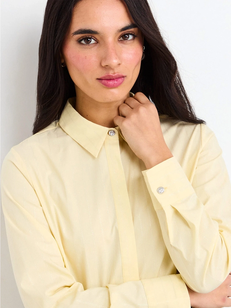 BLUSA MUJER IO POPELINA BOTONES METÁLICOS - 3