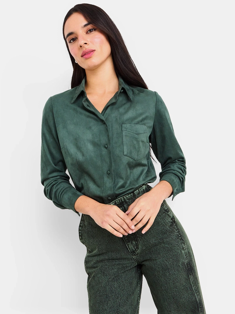 BLUSA MUJER IO MANGA LARGA LISA - 1