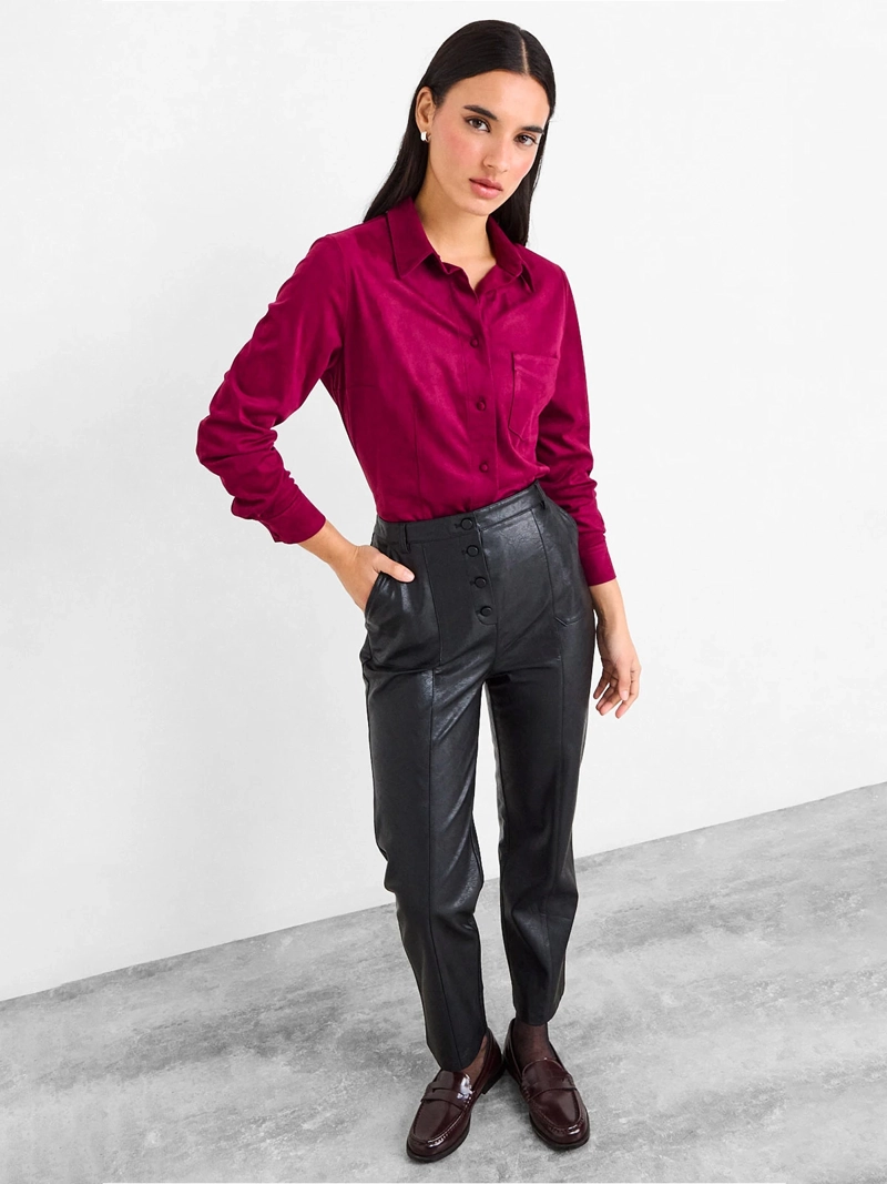 BLUSA MUJER IO MANGA LARGA LISA - 4