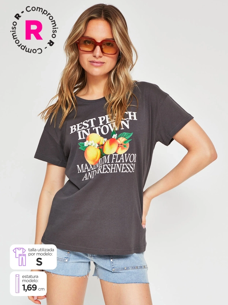 POLERA MUJER INDEX ALGODÓN MANGA CORTA