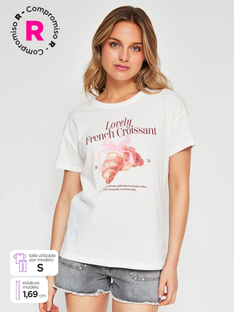 POLERA MUJER INDEX ALGODÓN MANGA CORTA