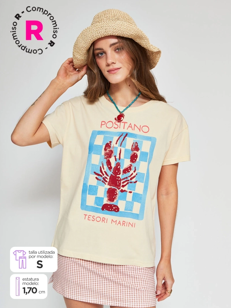 POLERA MUJER INDEX ALGODÓN MANGA CORTA - 1