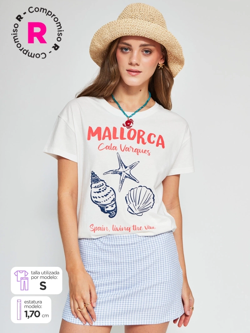 POLERA MUJER INDEX ALGODÓN MANGA CORTA