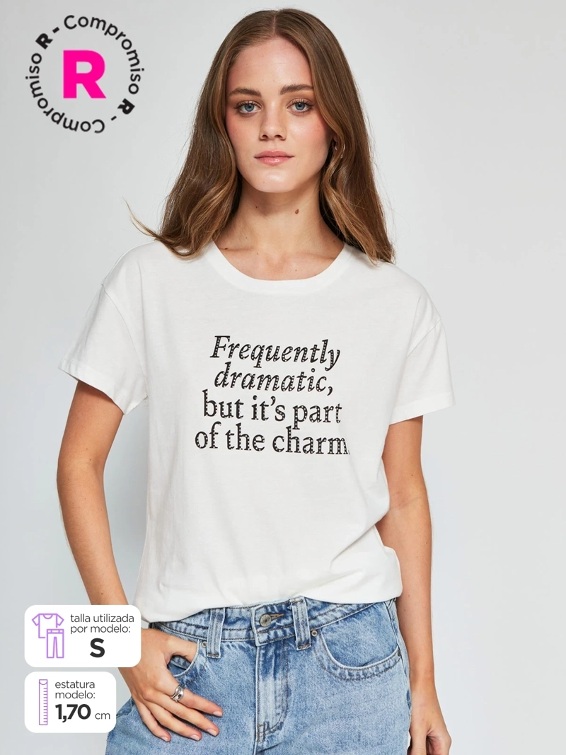 POLERA MUJER INDEX ALGODÓN MANGA CORTA