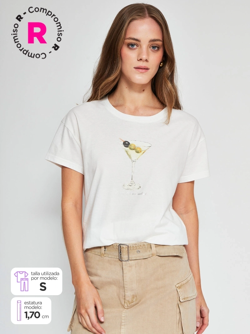 POLERA MUJER INDEX ALGODÓN MANGA CORTA