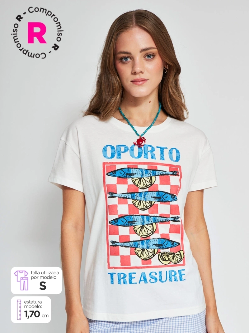 POLERA MUJER INDEX ALGODÓN MANGA CORTA