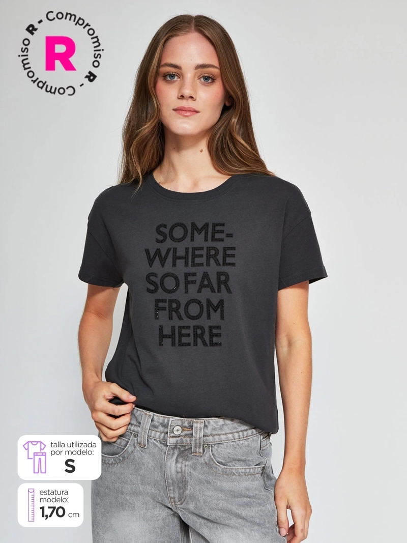 POLERA MUJER INDEX ALGODÓN MANGA CORTA