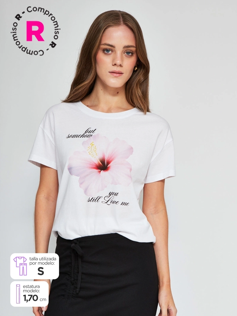 POLERA MUJER INDEX ALGODÓN MANGA CORTA