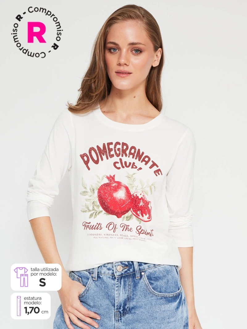 POLERA MUJER INDEX ALGODÓN MANGA CORTA - 1