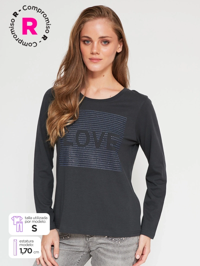 POLERA MUJER INDEX ALGODÓN MANGA CORTA