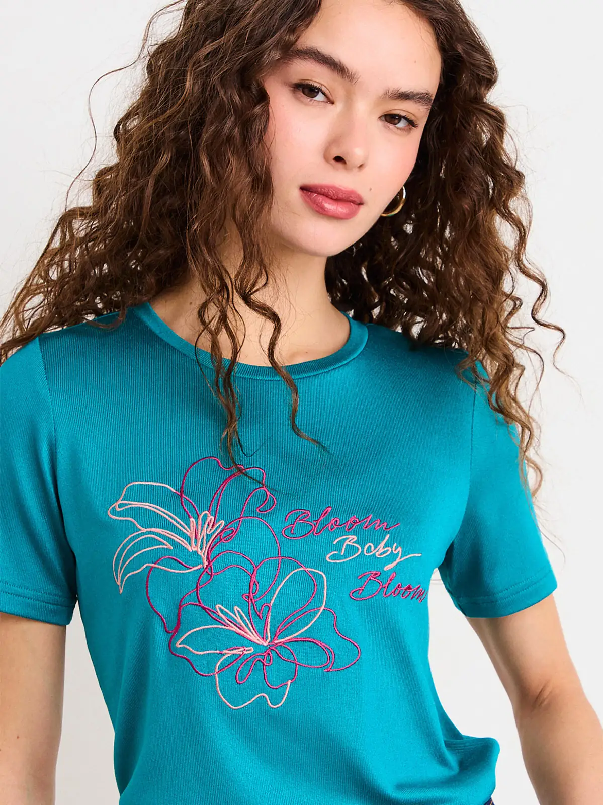 POLERA MUJER IO MANGA CORTA LISA - 3