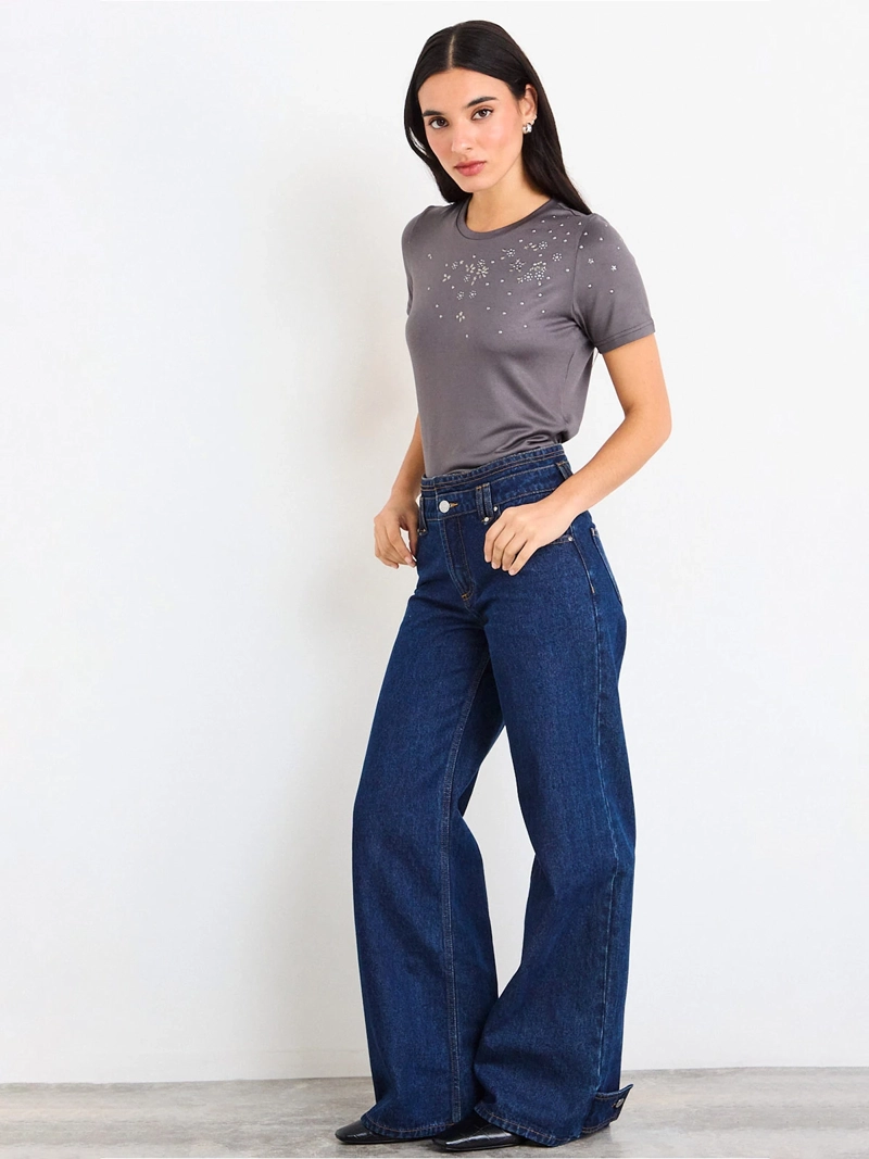 POLERA MUJER IO MANGA CORTA LISA - 1