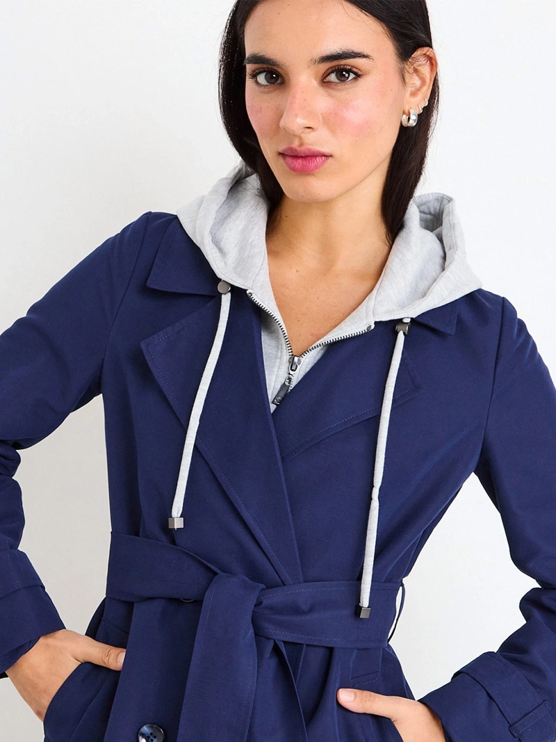 TRENCH IMPERMEABLE MUJER IO LISO - 3