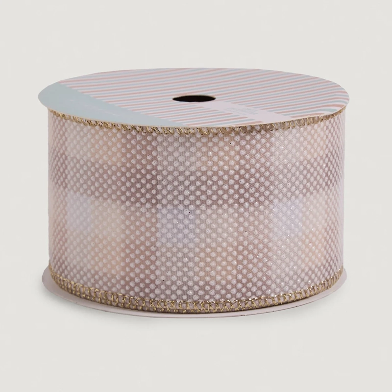 ADORNO NAVIDEÑO RIPLEY HOME NORDIC XMAS CINTA ESCOCES BEIGE - 2