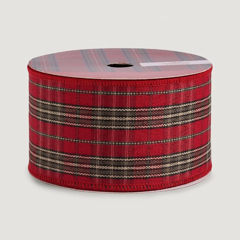 ADORNO NAVIDEÑO RIPLEY HOME TEDDY CINTA ESCOCES ROJO - 2