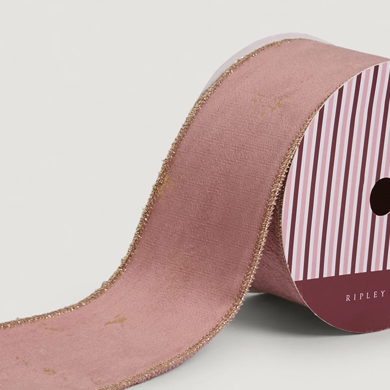 ADORNO NAVIDEÑO RIPLEY HOME WINE ROSE CINTA PALO ROSA - 3