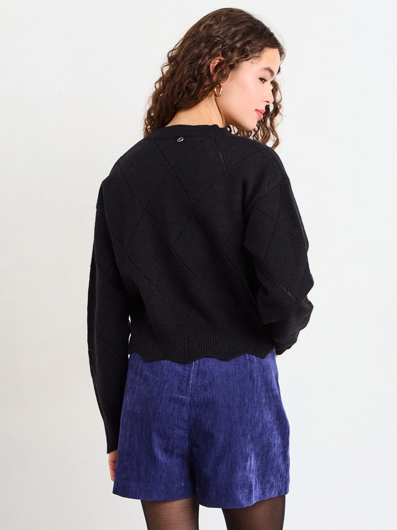 SWEATER MUJER IO CROP LENTEJUELAS - 2