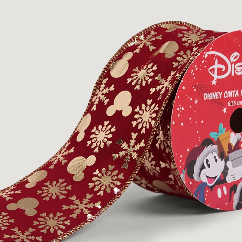 ADORNO NAVIDEÑO DISNEY CINTA VINTAGE DORADO - 3