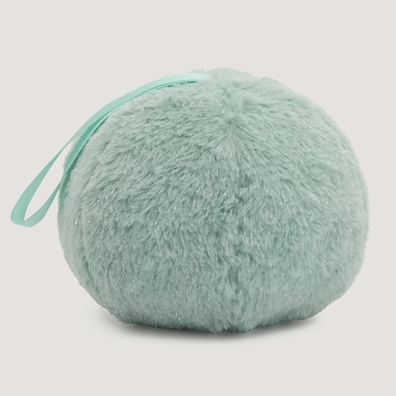 ADORNO NAVIDEÑO RIPLEY HOME NORDIC XMAS ESFERA PELUDA AQUA - 2