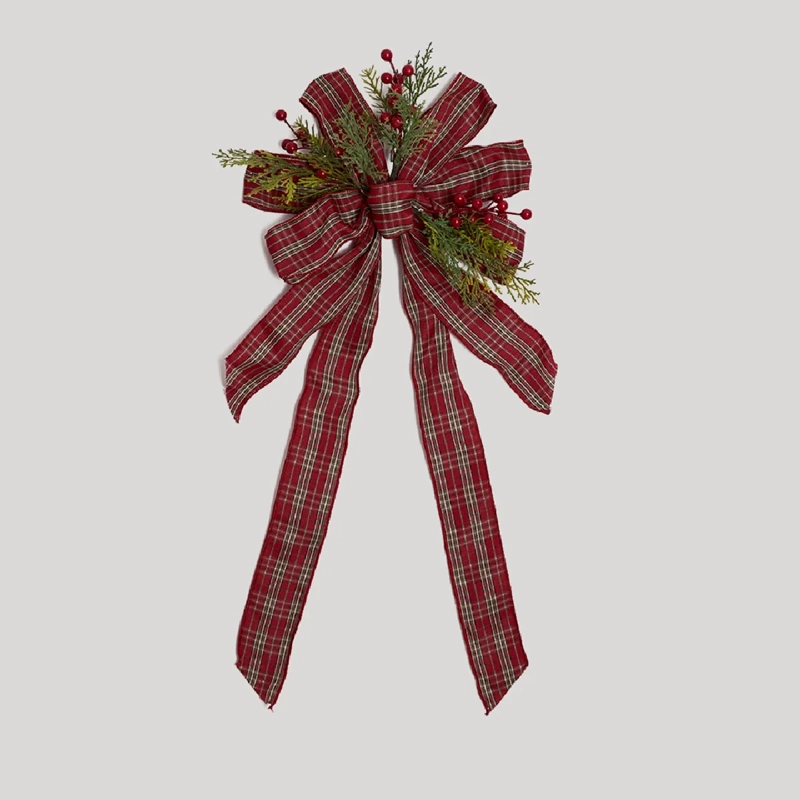 ADORNO NAVIDEÑO RIPLEY HOME TEDDY LAZO ESCOCES XL - 2