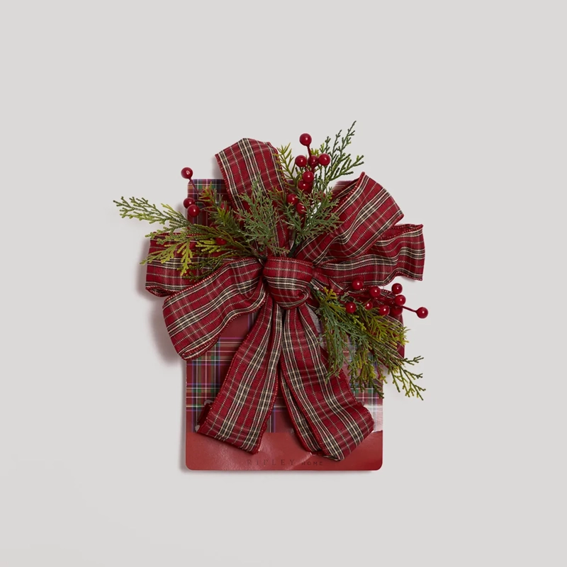 ADORNO NAVIDEÑO RIPLEY HOME TEDDY LAZO ESCOCES XL - 3