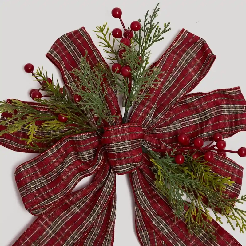 ADORNO NAVIDEÑO RIPLEY HOME TEDDY LAZO ESCOCES XL - 4