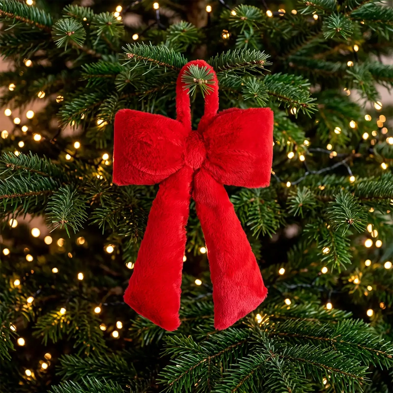 ADORNO NAVIDEÑO GRINCH LAZO ROJO - 1