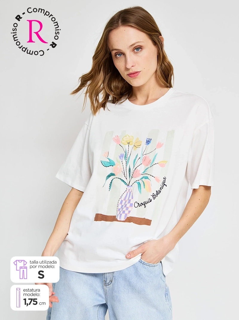 POLERA MUJER MARQUIS ALGODÓN APLICACIONES