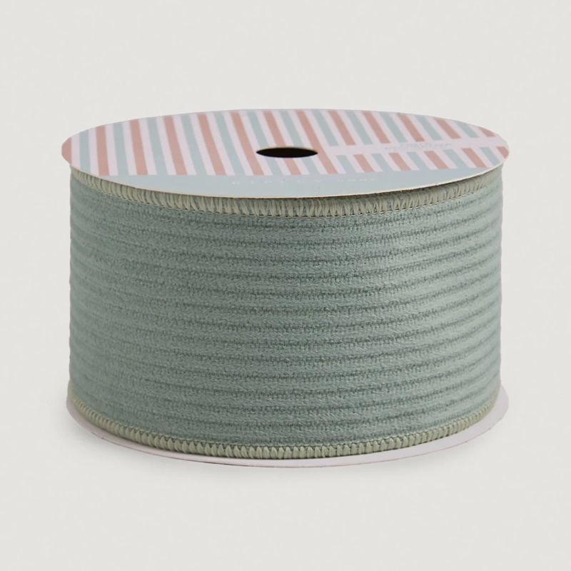 ADORNO NAVIDEÑO RIPLEY HOME NORDIC XMAS VELVET ACANALADO AQUA - 2