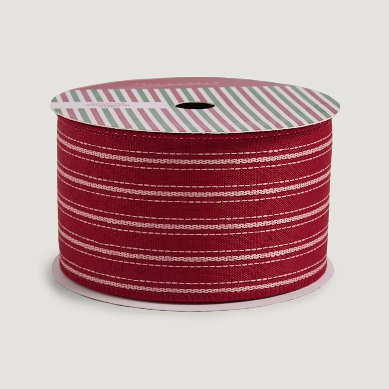 ADORNO NAVIDEÑO RIPLEY HOME TRADITIONAL XMAS CINTA LÍNEAS ROJO - 2