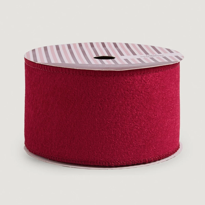 ADORNO NAVIDEÑO RIPLEY HOME WINE ROSE CINTA BURGUNDY  - 2