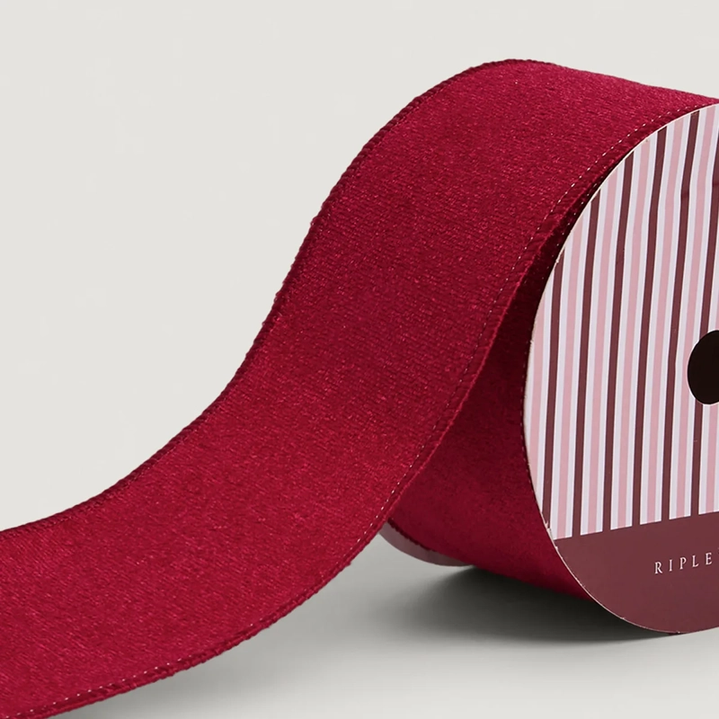 ADORNO NAVIDEÑO RIPLEY HOME WINE ROSE CINTA BURGUNDY  - 3