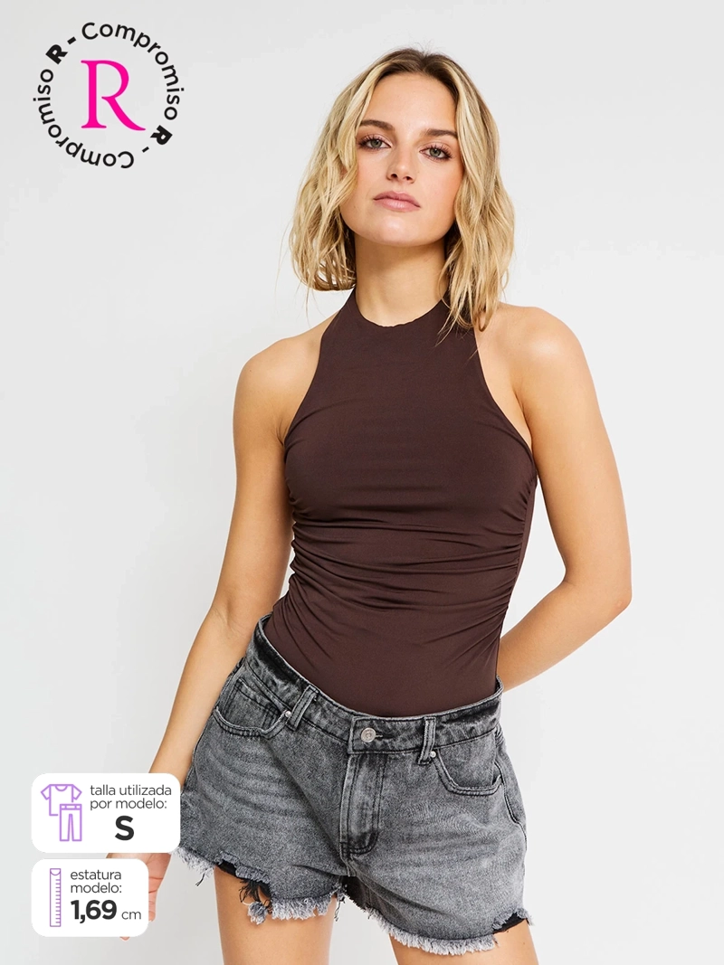 BODY MUJER INDEX CUELLO HALTER SIN MANGAS
