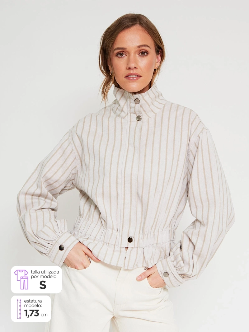 CHAQUETA MUJER MARQUIS ALGODÓN CUELLO CHIMENEA