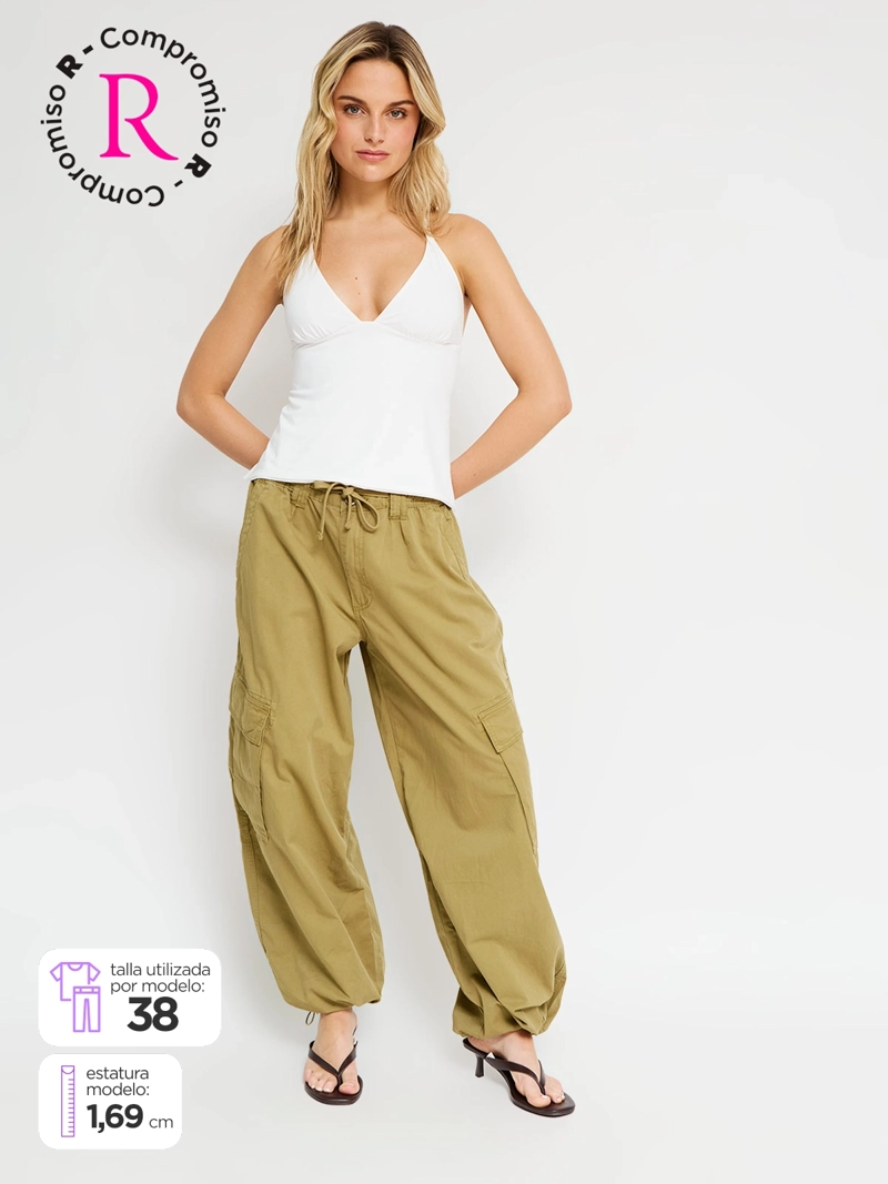 PANTALÓN MUJER INDEX ALGODÓN CARGO