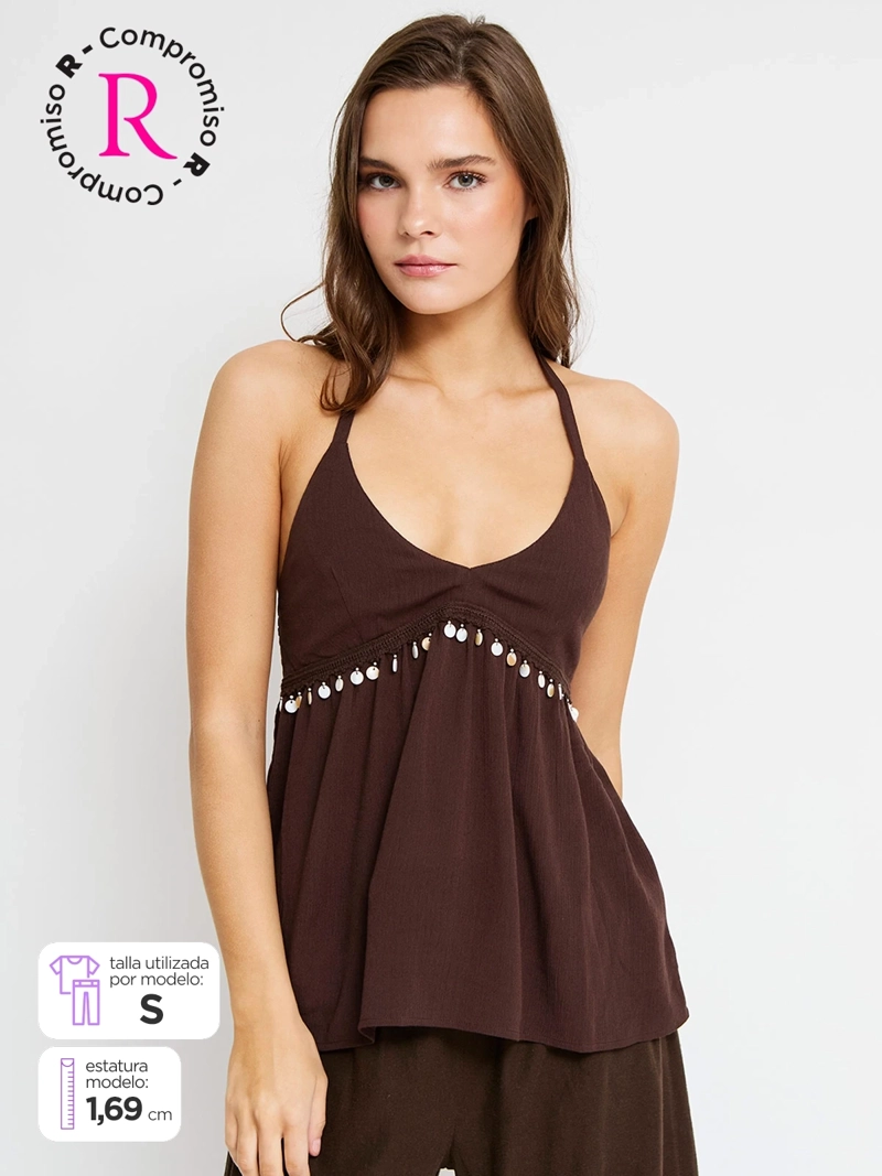 BLUSA MUJER INDEX SIN MANGAS CONCHITAS - 1