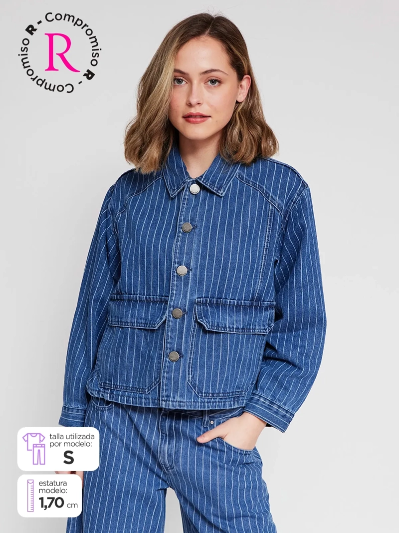 CHAQUETA MUJER BARBADOS ALGODÓN DENIM - 1