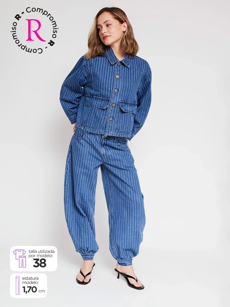 JEANS MUJER BARBADOS ALGODÓN BALLOON - 1
