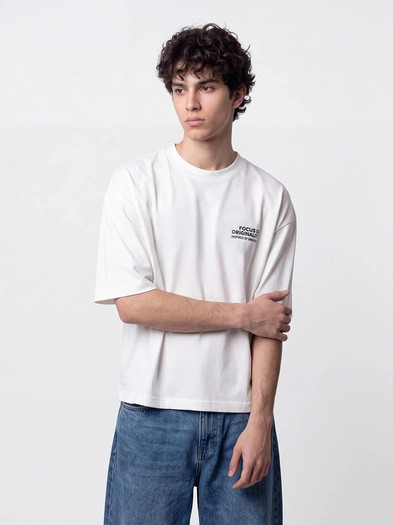 POLERA HOMBRE INDEX BOXY FIT ALGODÓN PRINT - 1