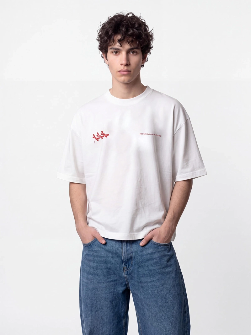 POLERA HOMBRE INDEX BOXY FIT ALGODÓN PRINT