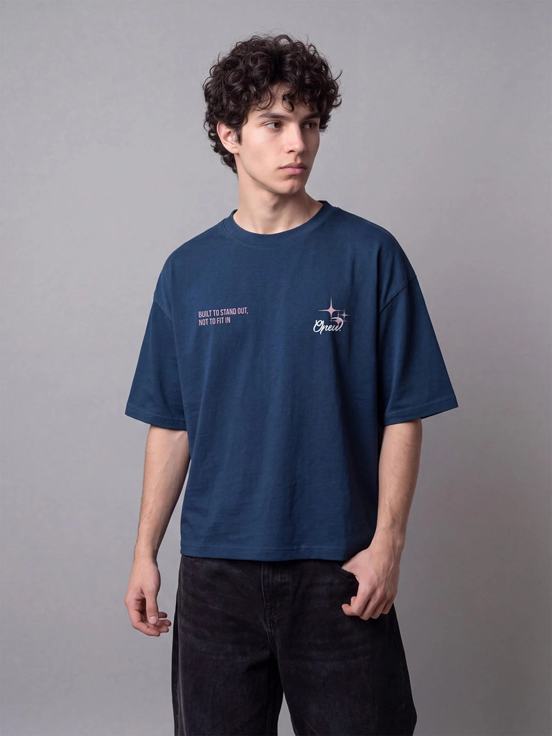 POLERA HOMBRE INDEX BOXY FIT ALGODÓN