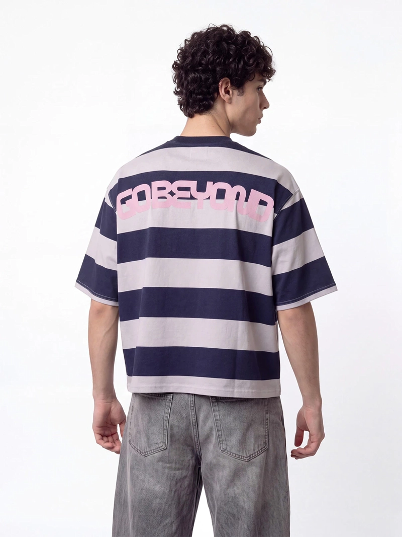 POLERA HOMBRE INDEX BOXY FIT ALGODÓN RAYAS - 2